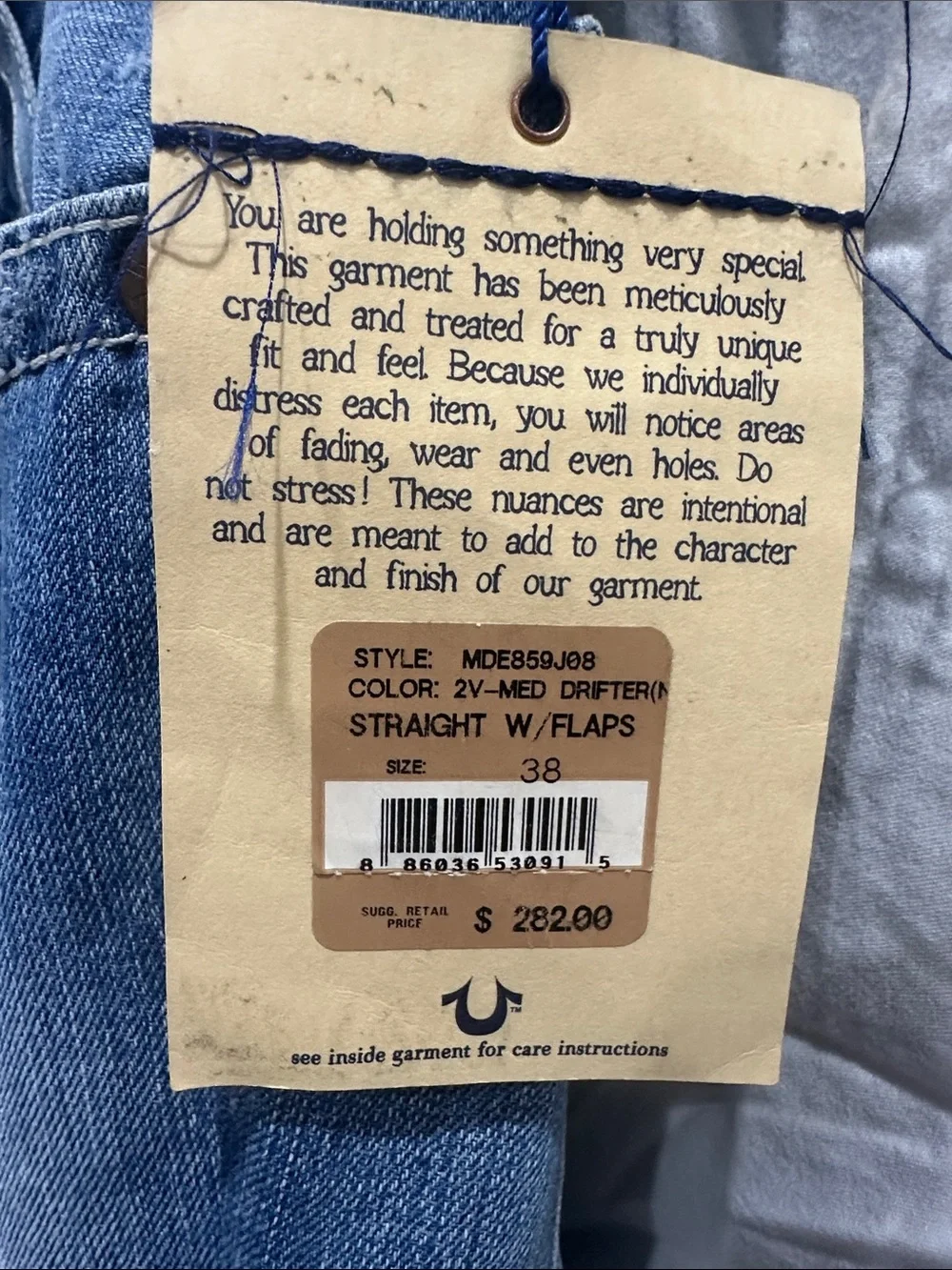 True Religion Men’s Light Blue Straight Jeans